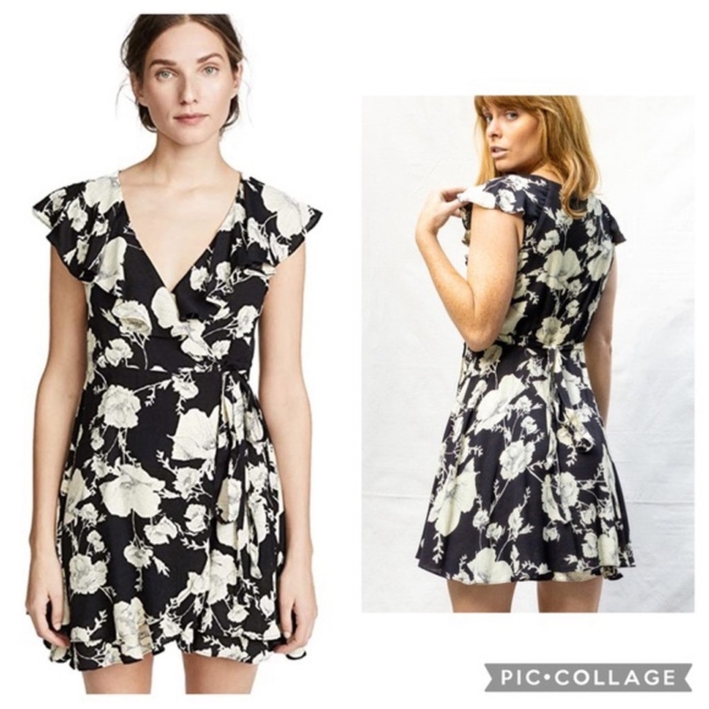 Free People floral wrap dress